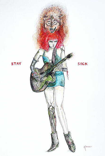 ink, marker, watercolor. watercolor paper. 16x20in.
